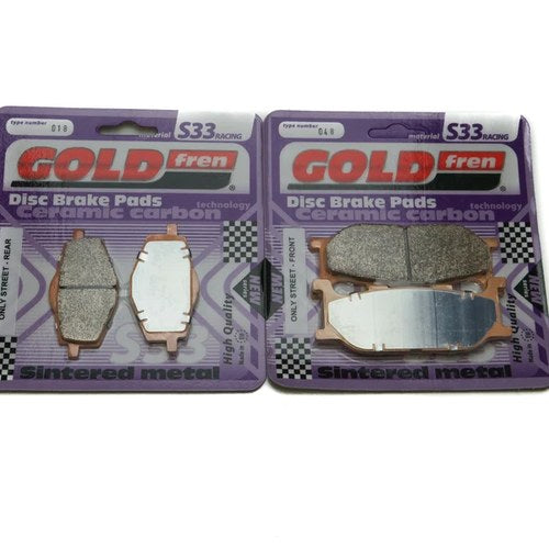 Goldfren S33 Brake Pads Front & Rear For Cf Moto CF 250 T - 5 Custom 2011-2012