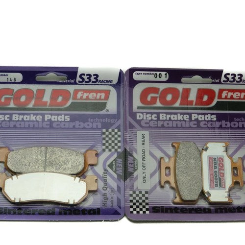 Goldfren S33 Brake Pads Front & Rear For Yamaha XT 250 X (5C1) 2006-2008