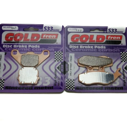 Goldfren S33 Brake Pads Front & Rear For Derbi Senda Drd Racing 50 SM 2011-2012
