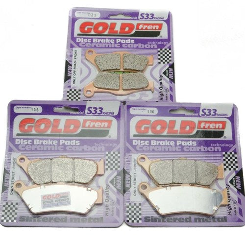 Goldfren S33 Brake Pads Front & Rear For Moto Morini Scrambler 1200 2010-2013