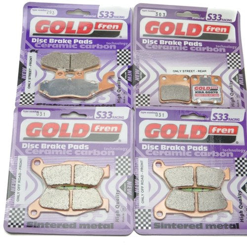 Goldfren S33 Brake Pads Front & Rear For Aprilia Srv 850 2012-2014
