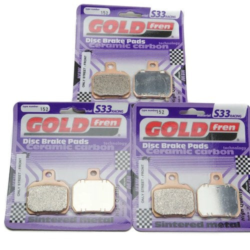 Goldfren S33 Brake Pads Front & Rear For Piaggio X9 500/500 SL 2000-2002