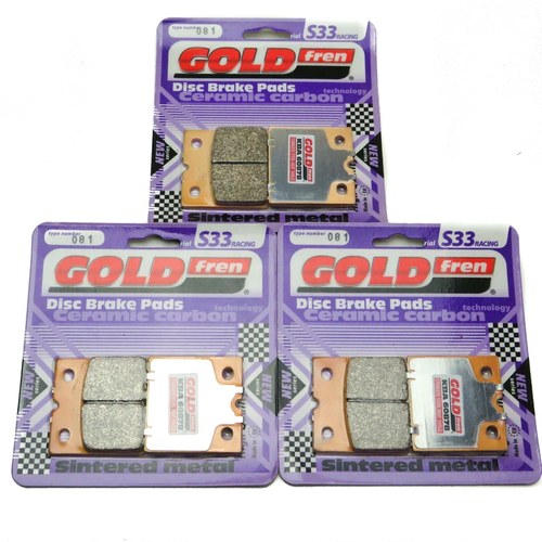 Goldfren S33 Brake Pads Front & Rear For Bmw K100 RT ABS-8 valve 1983-2009/1988
