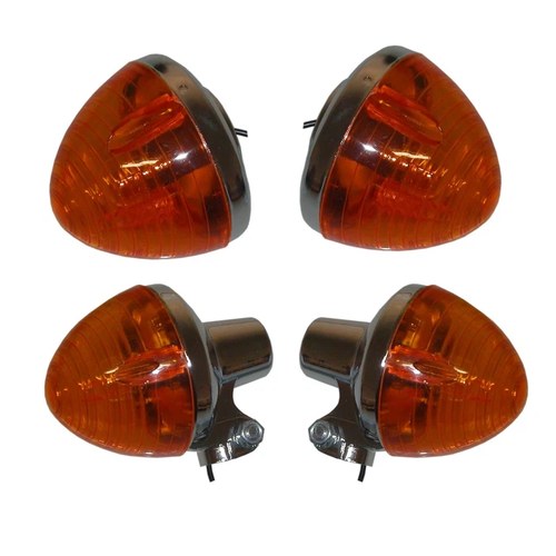 Turn Signals Complete Set of 4 Front & Rear For Honda C 90 (89.5cc) 1975-1980