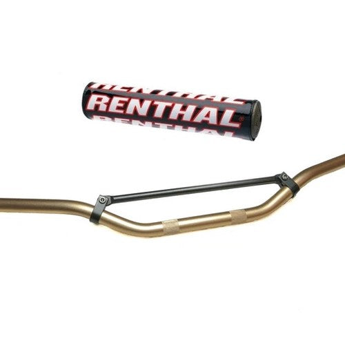 Motocross 7/8" 22mm MX Handlebar Bronze Aluminium Braced & Black Red Bar Pad