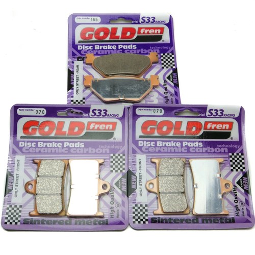 Goldfren S33 Brake Pads Front & Rear For Yamaha XP 500 Max Non ABS 2013-2015