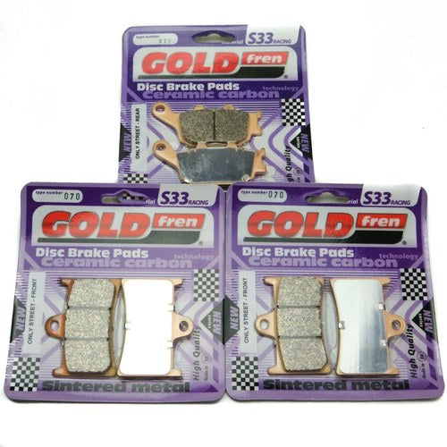 Goldfren S33 Brake Pads Front & Rear For Yamaha MT-07A ABS 689cc 2Cyl 2014-2020
