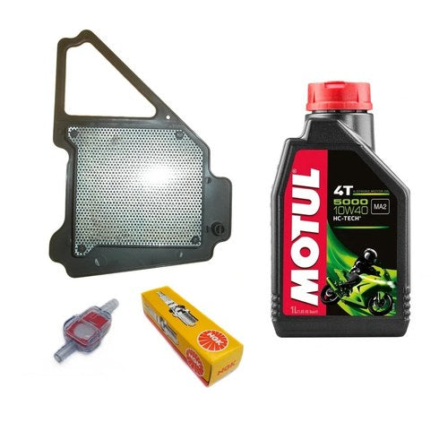 Service Kit Air Filter, Spark Plug, Oil, Fuel Filter For Yamaha Ybr 125 2013