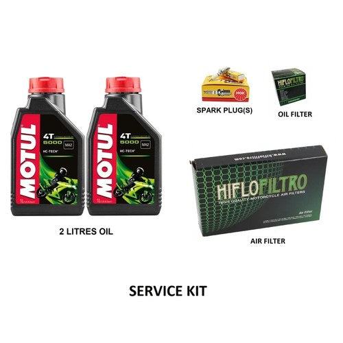 Service Kit For Piaggio Fly 125 2005-2011 (Oil,Spark Plug, Air & Oil Filter)