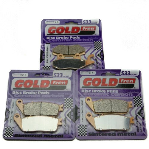 Goldfren S33 Brake Pads Front & Rear For Triumph Speedmaster 865cc/EFi 2008-2009