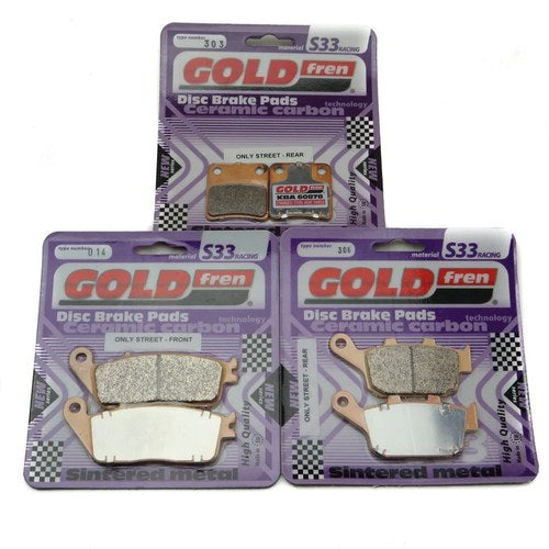 Goldfren S33 Brake Pads Front & Rear For Honda Ctx 700 N-DCT 2014-2019
