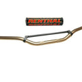 Motocross 7/8" MX Handlebar Bronze Aluminium Braced & Black Red Renthal Bar Pad