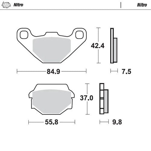 Moto Master Nitro Rear Brake Pads For Husqvarna TE 510 1990