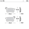 Moto Master Front Brake pads Nitro For Husqvarna TC 65 2017-2022