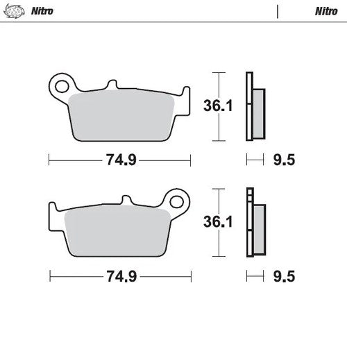 Moto Master Nitro Rear Brake Pads For Honda CR 85 RB 2003-2007