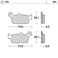 Moto Master Nitro Rear Brake Pads For Honda CR 85 RB 2003-2007