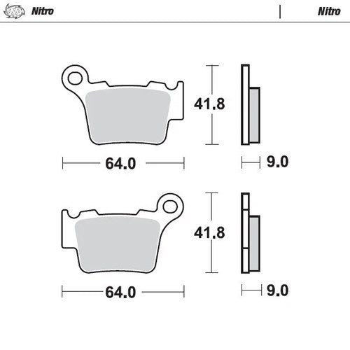 Moto Master Nitro Rear Brake Pads For KTM 560 Smr 2008-2012