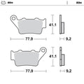 Moto Master Nitro Rear Brake Pads For Vor MX 400 2002