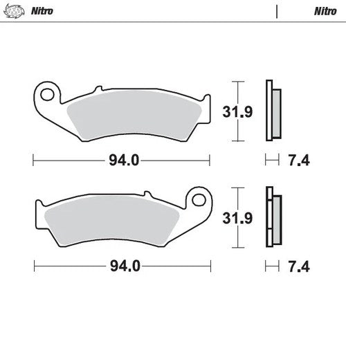 Moto Master Front Brake pads Nitro For Honda NX 250 1988-1999