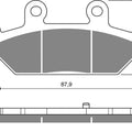 Brake Pads Rear For Suzuki AN 250 8 Skywave SS 2008