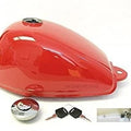 Red Fuel Tank+CAP Ignition, Lock, Key, Honda Z50R Monkey
