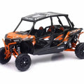 Newray Die Cast Model Polaris Rzr XP4 Turbo EPS, Orange & Black, Scale 1:18
