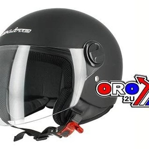 S-LINE Road Helmet Road XS 54 Matt Black, Half Jet Visor