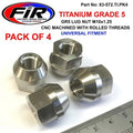 Titanium GR5 ATV Taper Wheel Nut M10X1.25, Beveled Nut, Pack OF 4