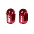 CNC aluminium valve caps red