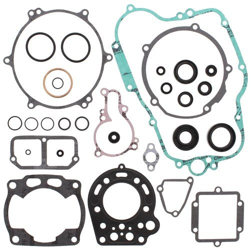 Kawasaki KX 125, 1990-1991, Complete Gasket Set with Seals - KX125