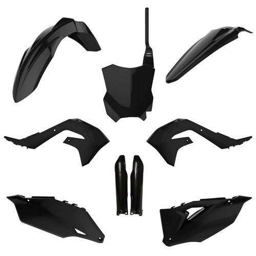 Polisport Plastic Kit + Fork Guards Kawasaki KX250F 21-24, KX450F 19-23, Black