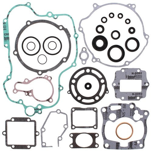 Kawasaki KX 125, 2001-2002, Complete Gasket Set with Seals - KX125