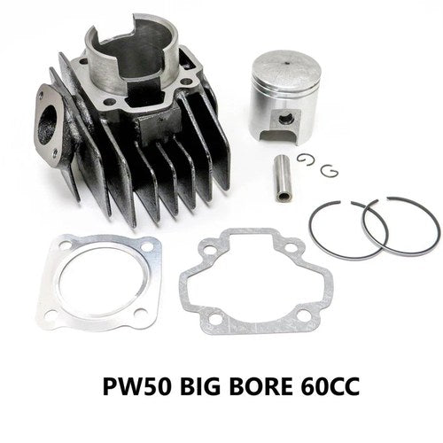Big Bore Cylinder Barrel Kit for Yamaha PW50 with Gasket, Piston Kit 60