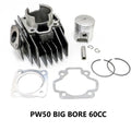 Big Bore Cylinder Barrel Kit for Yamaha PW50 with Gasket, Piston Kit 60
