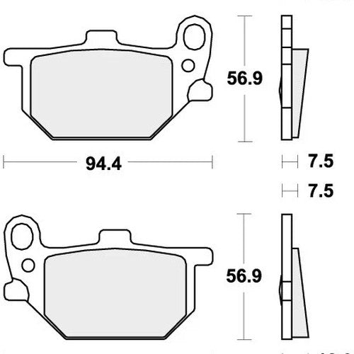 Sbs Brake Pads Rear For Yamaha RD 400 1979
