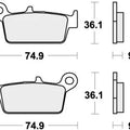 Sbs Brake Pads Front For Jincheng JC 125 2B 1997
