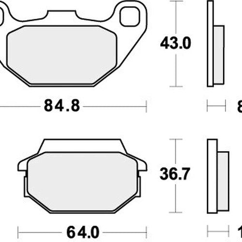 Sbs Brake Pads Rear For Kymco 150 MXer 2003 - 2013