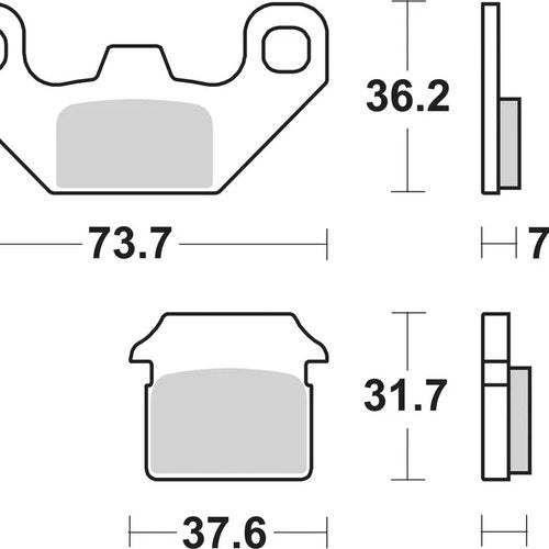 Sbs Brake Pads Rear For Stomp 125 Elite 2007 - 2009