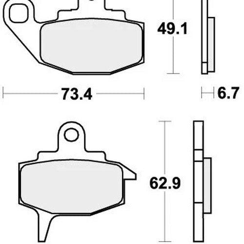 Sbs Brake Pads Front For Kawasaki KX 125 1987 - 1988
