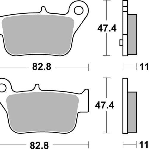 Sbs Brake Pads Rear For Sym 400 i Maxsym 2011 - 2017