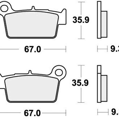 Sbs Brake Pads Rear For Kawasaki KX 250 X 2021 - 2024