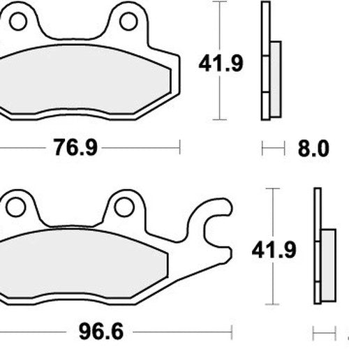 Sbs Brake Pads Rear For Triumph 955 Tiger 2004 - 2006