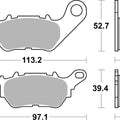 Sbs Brake Pads Rear For Yamaha Yzf 250 R25 2015 - 2020