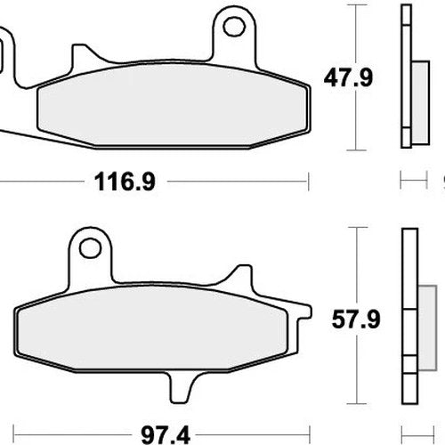 Sbs Brake Pads Front For Suzuki DR 750 Big 1989 - 1990