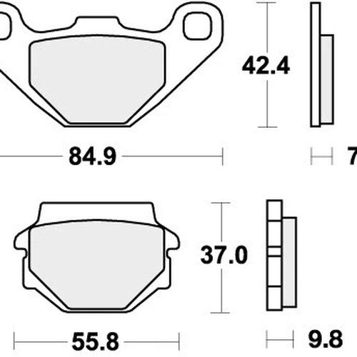 Sbs Brake Pads Front For Kawasaki KH 100 EX 1988 - 1993