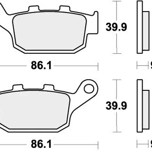 Sbs Brake Pads Rear For Honda Cbr 650 F ABS 2014 - 2020