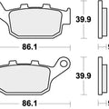 Sbs Brake Pads Rear For Honda Cbr 650 F ABS 2014 - 2020