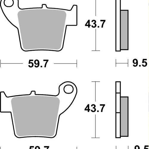 Sbs Brake Pads Rear For Fantic 50 Caballero Motard 2010