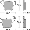 Sbs Brake Pads Rear For Fantic 50 Caballero Motard 2010
