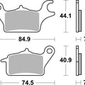 Sbs Brake Pads Front For Kawasaki Z 125 Pro Krt SE 2018